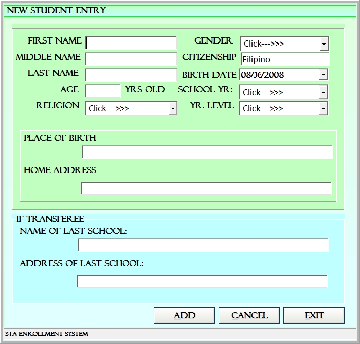 Online school registration system thesis